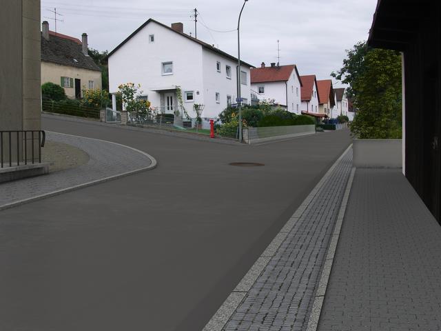 – und so soll sie nächstes Jahr nach der Straßensanierung aussehen.