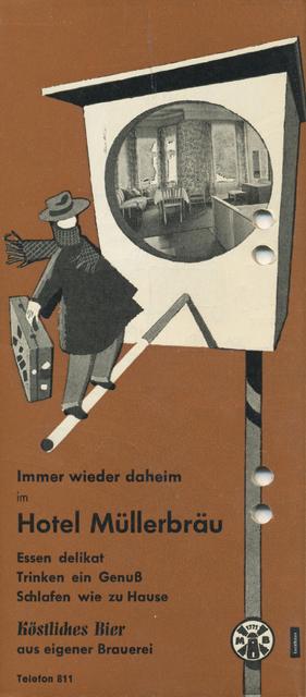Ansprechende "Müllerbräu"-Werbung (1954)