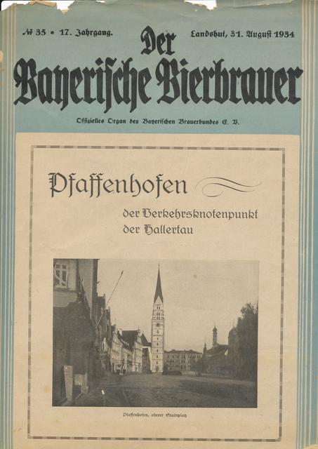 Deckblatt der Ausgabe zum Thema "Pfaffenhofen - Der Verkehrsknotenpunkt der Hallertau"