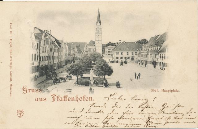 Auch die Gestaltung des Hauptplatzes und der Brunnenanlagen machte sich der Verschönerungsverein zur Aufgabe (1897).