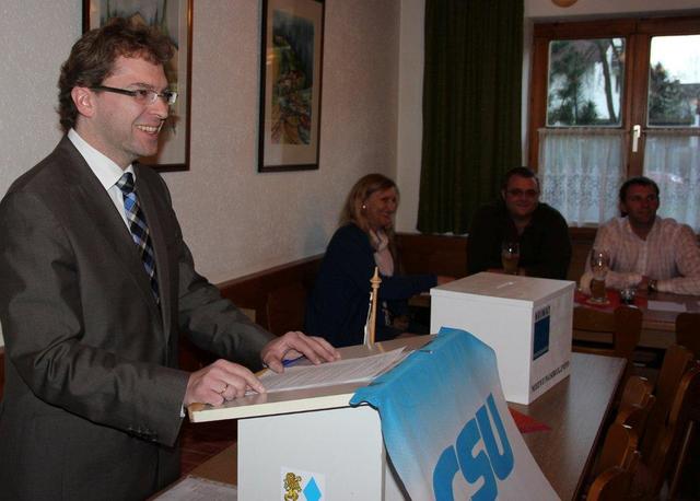 Der alte und neue CSU-Ortsvorsitzende Florian Schranz