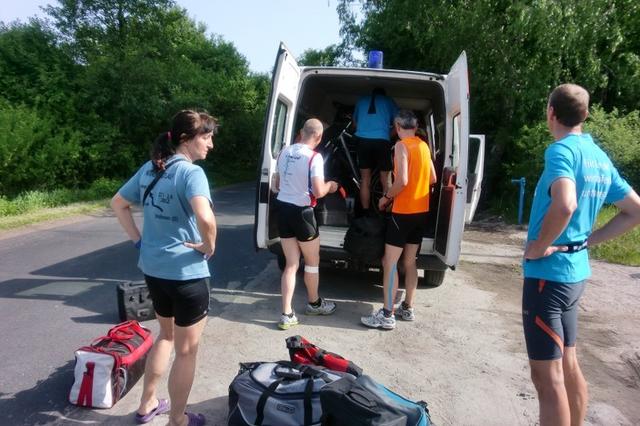 Räumaktion für das Starten des nächsten Zweierteams