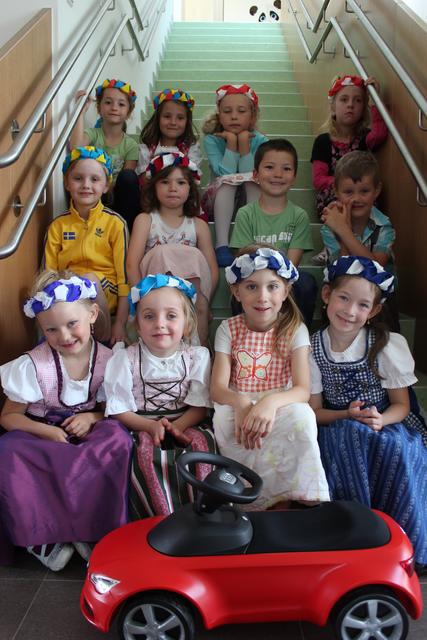 Die Kinder der Bärengruppe sangen ein Willkommenslied für die Gäste in der Kindertagesstätte Arche Noah.