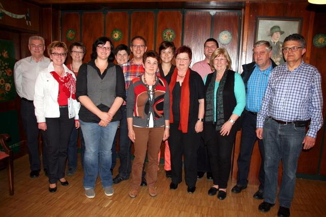 Die Vorstandschaft der Liedertafel nach der Neuwahl 2013