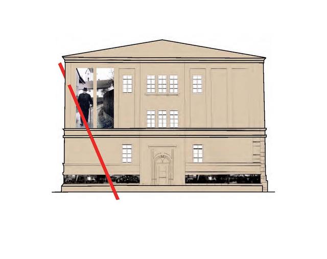 So soll das Denkmal an der Südseite des Hauses der Begegnung aussehen.