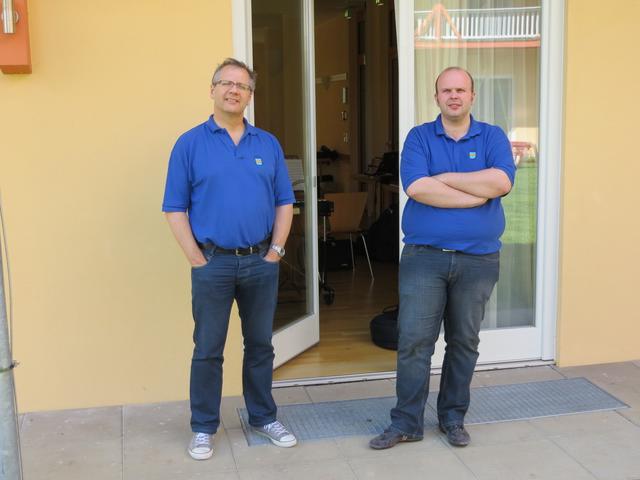 die beiden Dirigenten von Jugendstadtkapelle und Juniororchester