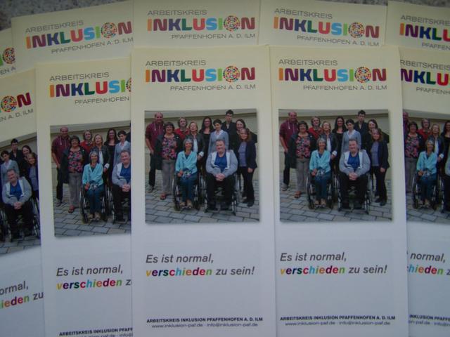 Arbeitskreis Inklusion Pfaffenhofen an der Ilm: Flyer! Wir danken der Nowak Werbeagentur!
