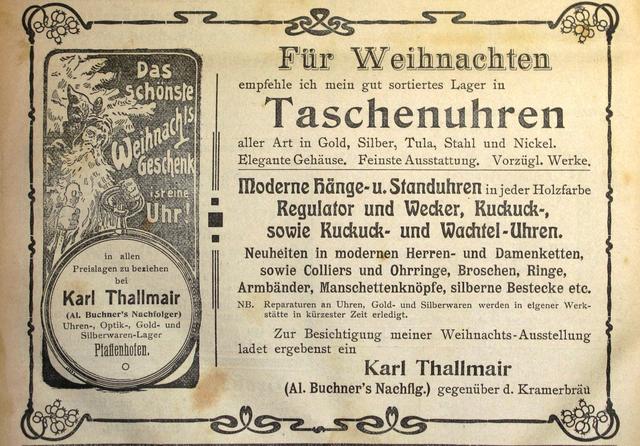 Ansprechend gestaltete Weihnachtsanzeige aus dem frühen 20. Jahrhundert