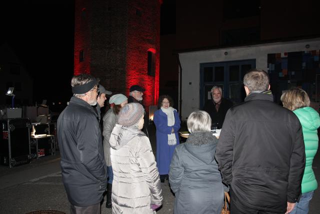 Gesprächsrunde am Hungerturm