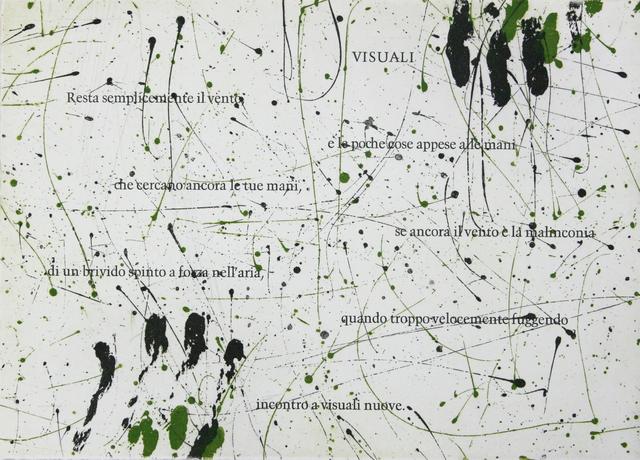 Aus dem Künstlerbuch Visuali, Bogen 13 Visuali von Massimo Danielis