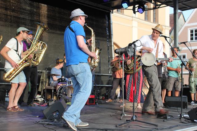 Die Express Brass Band aus München machte Stimmung.