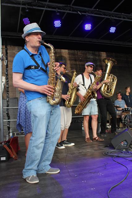 Die Express Brass Band aus München machte Stimmung.