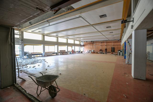 Die Aula der Mittelschule ist abgerissen worden. | Foto: Florian Schaipp