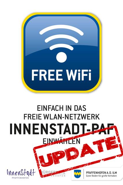 Update: Jetzt zeitlich unbegrenzt am Hauptplatz Pfaffenhofen im Internet surfen.