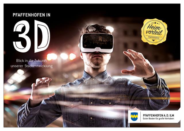 Blick in die Stadtentwicklung der Zukunft mit einem virtuellen 3D-Modell.