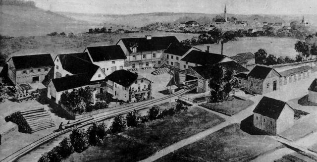 Die Sägmühle von Lorenz Geisreiter wurde von der Wasserkraft der Ilm angetrieben (um 1925).