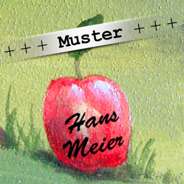 So ähnlich werden die Äpfel nach ihrer Personalisierung aussehen (Gemälde © Zaepernick)