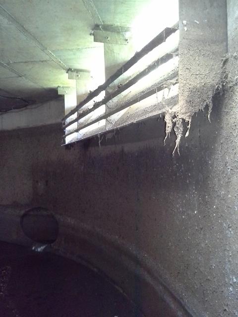 Überlaufgitter von innen