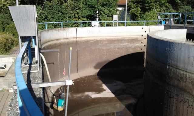 Leeres Belebungsbecken