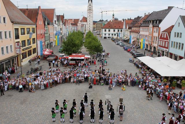 Blick vom Rathausbalkon
