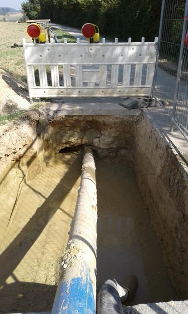 Wasserleitung im Spülbohrverfahren