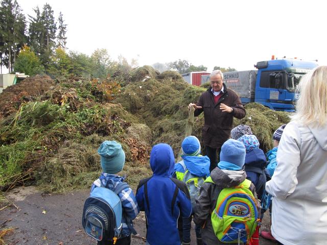 Besuch der Kita Ecolino in einer Kompostieranlage