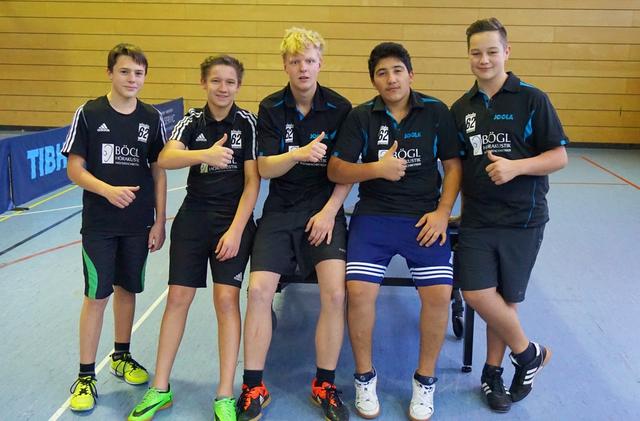 Jugendspieler von links: Tobias Winkelmeier, Nico Deuter, Dawid Barthel, Wasir Ali, Simon Recklau