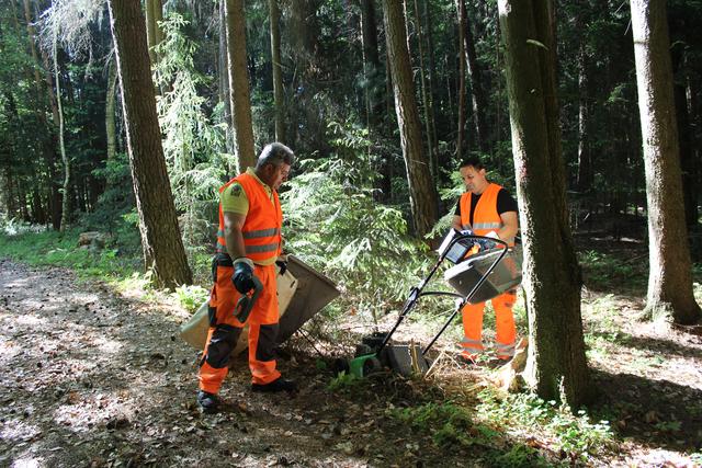 An vier verschiedenen Stellen lag der Müll im Oberholz