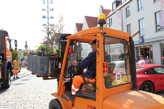 Blumentröge ohne vier Räder