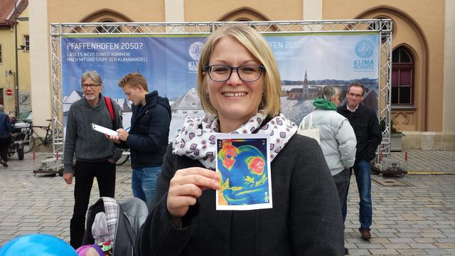 Wärmebild-Selfie am Stand der Klimaschutzinitiative