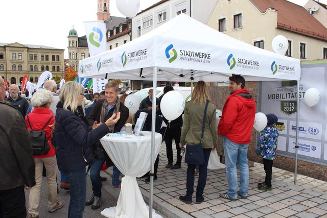 Infostand der Stadtwerke beim Mobilitätstag 2017