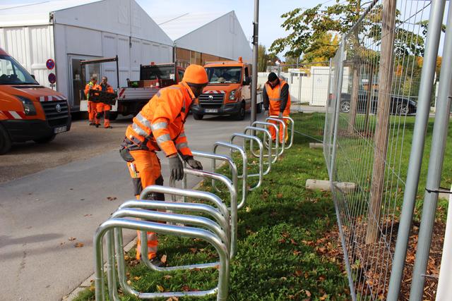 Einer von vier Standorten für die neuen Fahrradständer