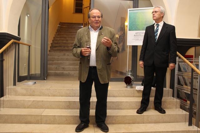 Altbürgermeister Hans Prechter und Stadtarchivar Andreas Sauer