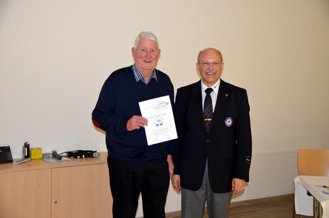 Danke für 65 Jahre Mitgliedschaft in der Ortsgruppe!