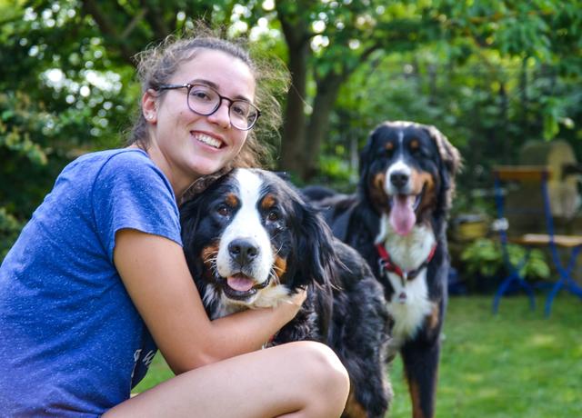 Mogli (im HIntergrund) versteht, dass "die Neue" für ein paar Tage mehr Aufmerksamkeit bekommt als er selbst