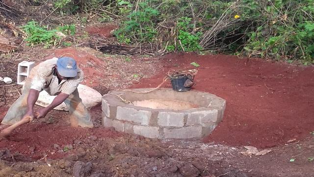 Vorarbeiten für die Betonierung