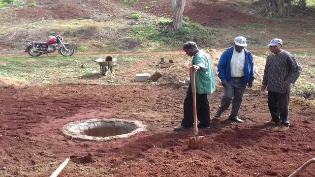 Vorarbeiten für die Betonierung