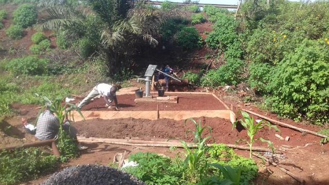 Vorarbeiten nfür die Betonierung