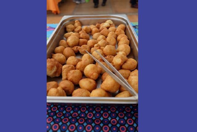 Kostenlose Beignets für interessierte Messebesucher