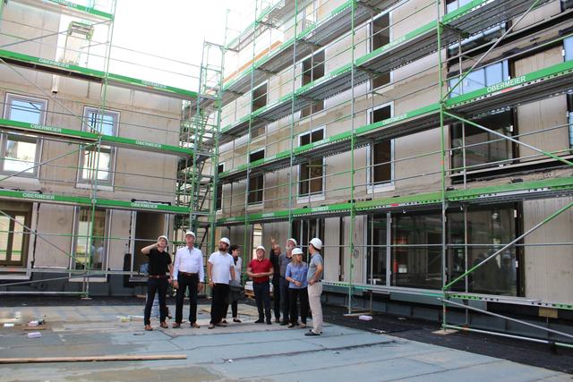 Die Wohnanlage an der Kellerstraße mit 32 öffentliche geförderten Wohnungen wird 2019 fertig.