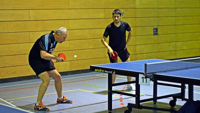 Rainer Bouwmans (links) mit Daniel Weithofer mussten sich erst im Finale geschlagen geben