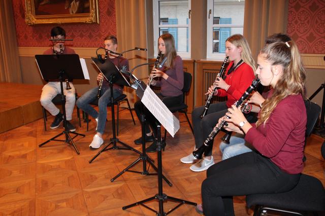 Das Klarinettenensemble der Städtischen Musikschule