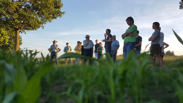 Felderbegehung auf dem Biolandhof Kreppold