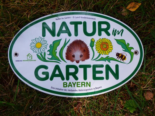 Gartenplakette Natur im Garten