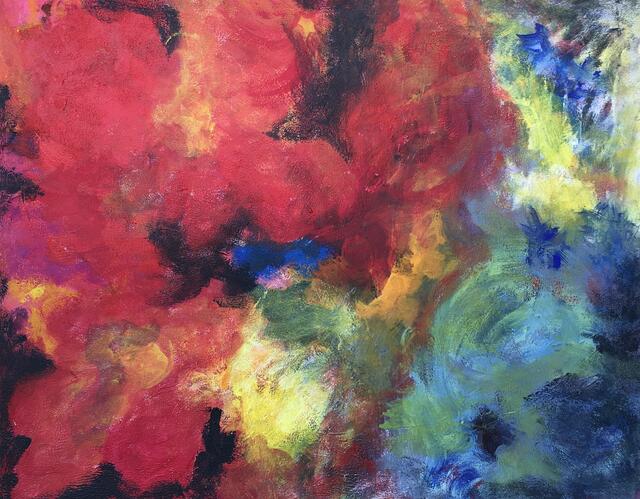 Pigmente auf Leinwand von Angelika Michalik