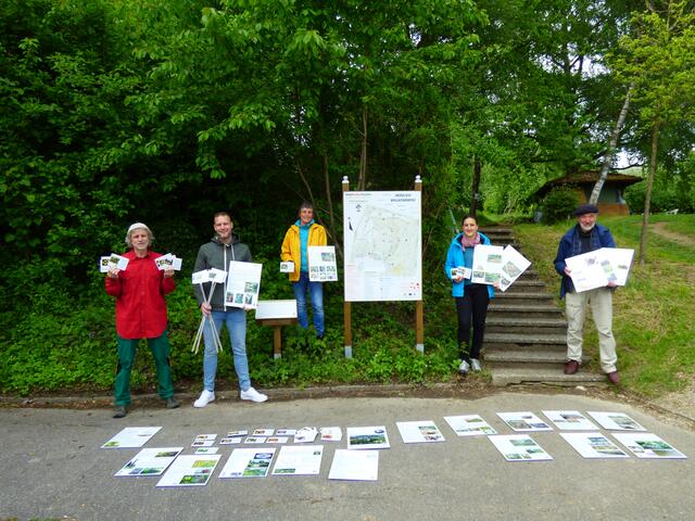 InterKulturGarten PAF - LebensRaumErlebnisPfad:
60-Schilder-Redaktion v.r.n.l.: Andreas, Diana, Thea, Nick und Manfred:
Inbetriebnahme 02.06.2021