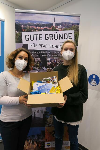 Das Geschenke-Paket für die Gewinnerin der Stadt-Quizes.