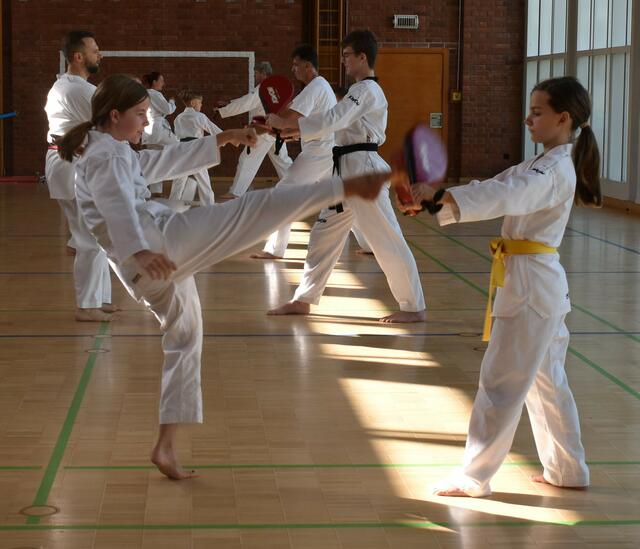 Die Mitglieder des Taekwondo 1995 trainieren fleißig für Wettkämpfe. | Foto: Wolfgang Labs