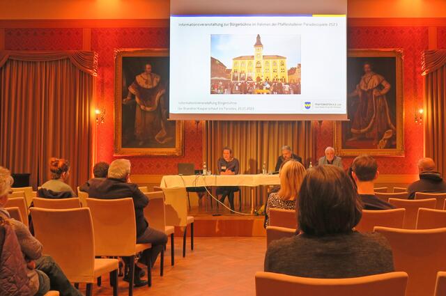 Bei dem Infoabend erfuhren die Gäste erste Details zur geplanten Bürgerbühne.