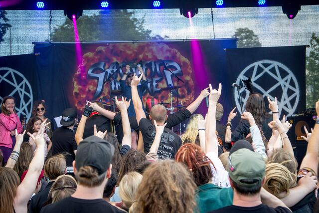 Nach zweijähriger Pause hat am Vatertag 2022 zum 20. Mal das Nachwuchsbandfestival Saitensprung im Sport- und Freizeitpark stattgefunden.